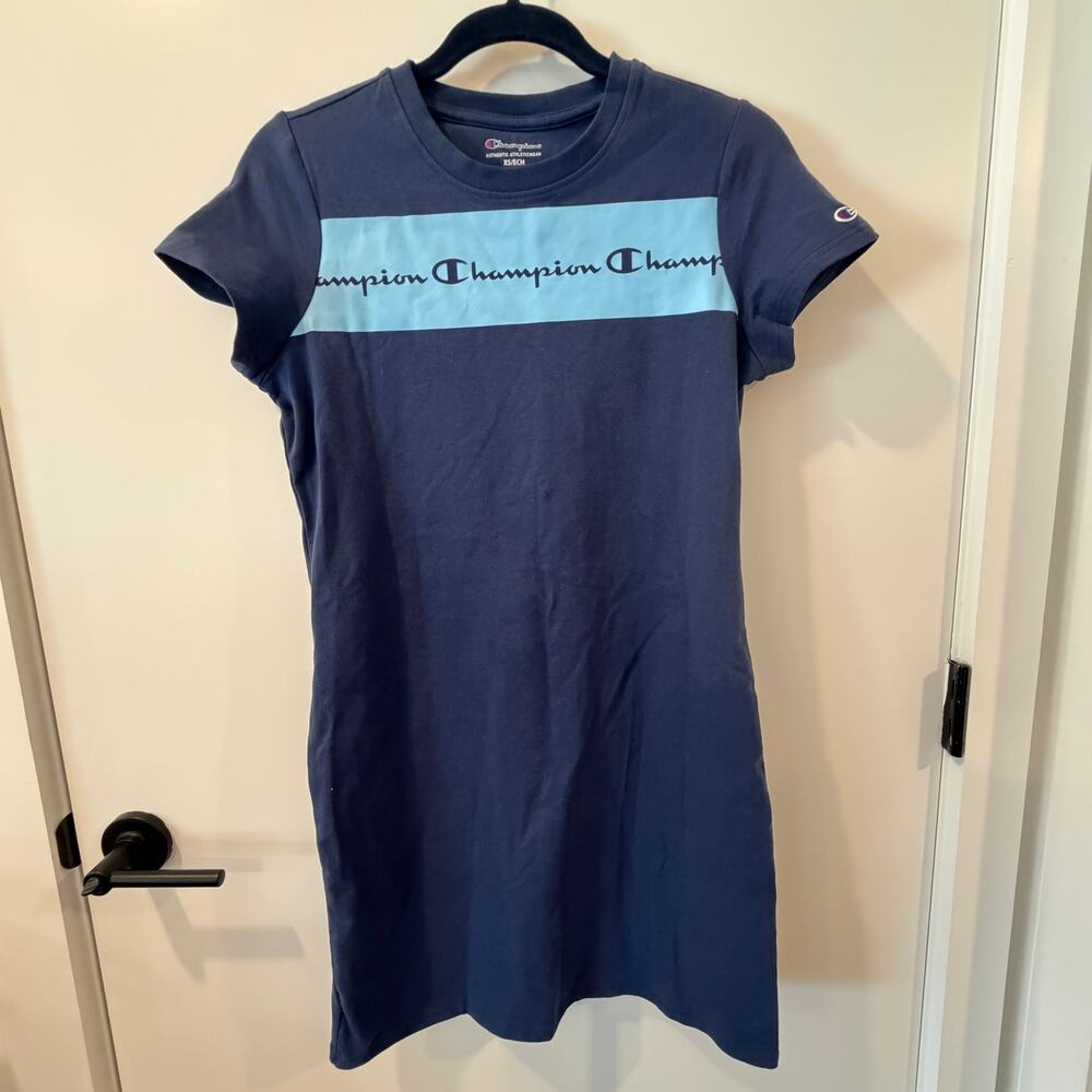 Champion Navy Blue T-Shirt Mini Dress XS Casual Workout Tennis Comfortable